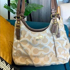 EUC COACH Madison OpArt Sateen Hobo Bag